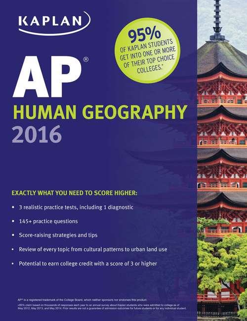 Book cover of Kaplan AP Human Geography 2016
