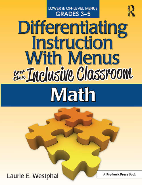 Book cover of Differentiating Instruction With Menus for the Inclusive Classroom: Math (Grades 3-5)