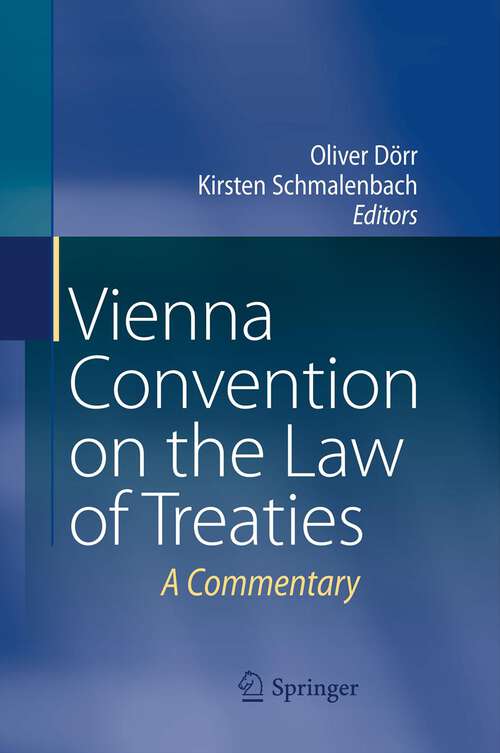 Book cover of Vienna Convention on the Law of Treaties