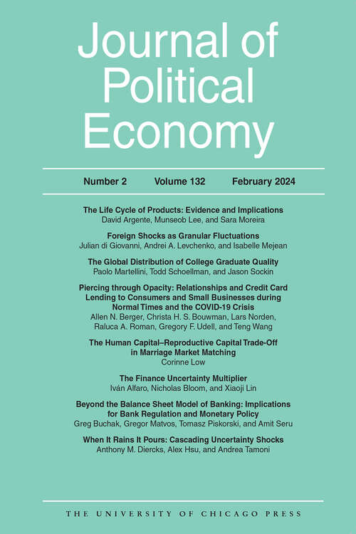 Book cover of Journal of Political Economy, volume 132 number 2 (February 2024)