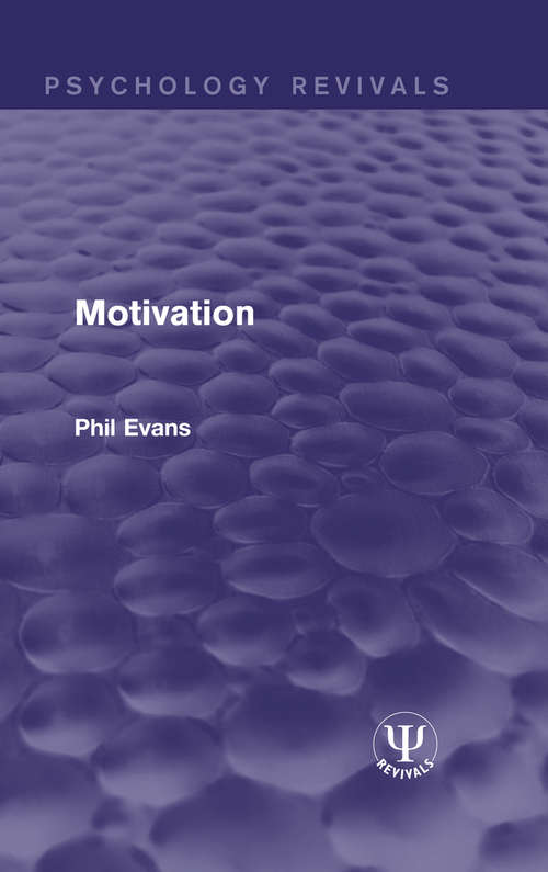 Book cover of Motivation (Psychology Revivals)