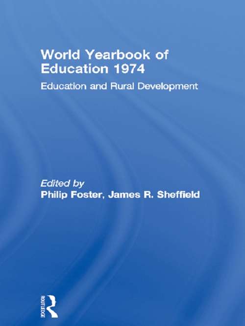 Book cover of World Yearbook of Education 1974: Education and Rural Development (World Yearbook of Education)