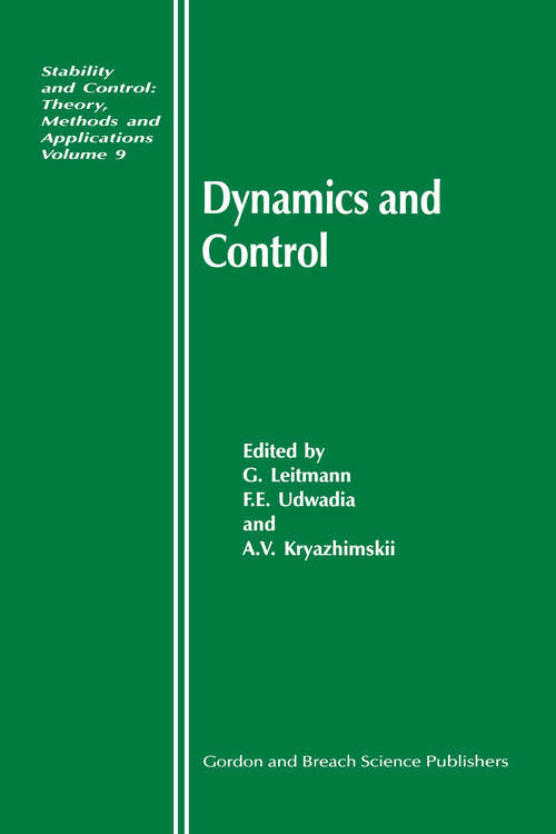 Book cover of Dynamics and Control