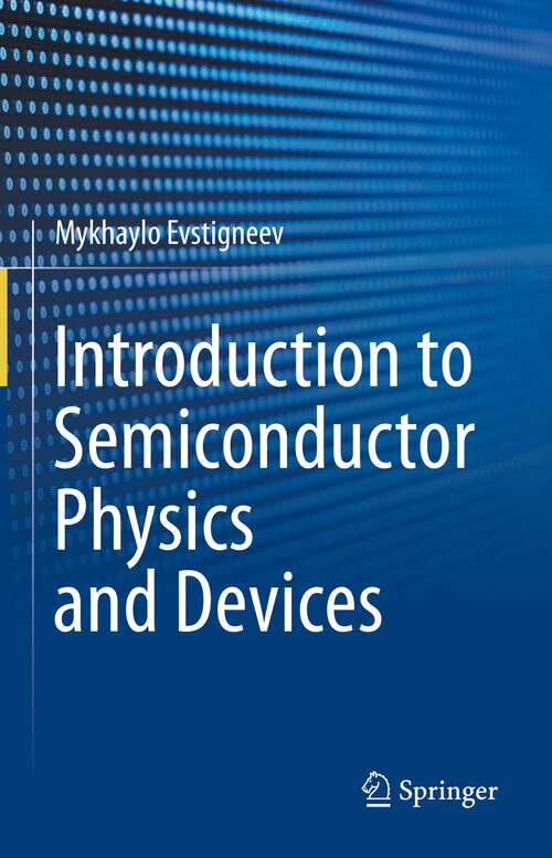 Book cover of Introduction to Semiconductor Physics and Devices (1st ed. 2022)