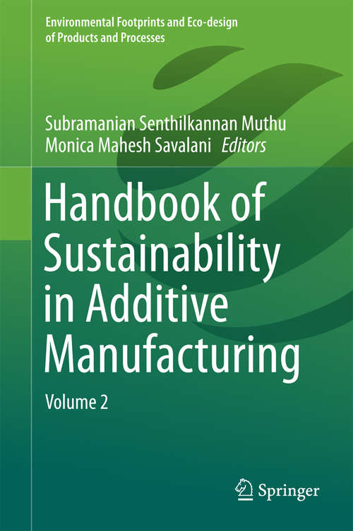 Book cover of Handbook of Sustainability in Additive Manufacturing