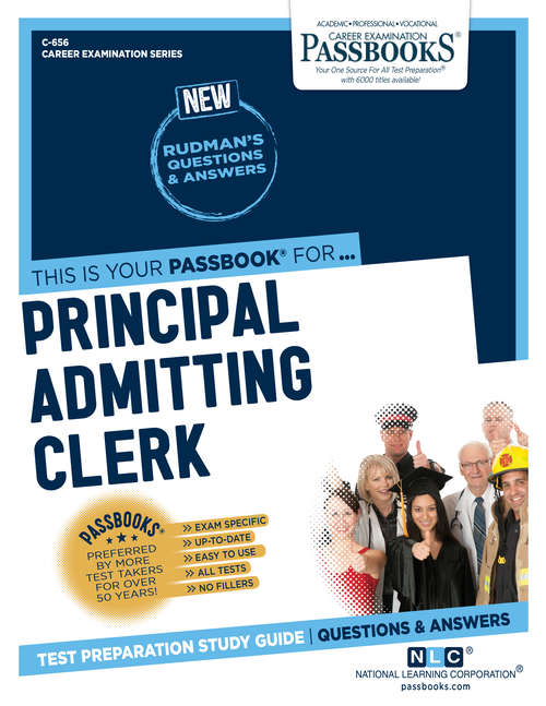 Book cover of Principal Admitting Clerk: Passbooks Study Guide (Career Examination Series)