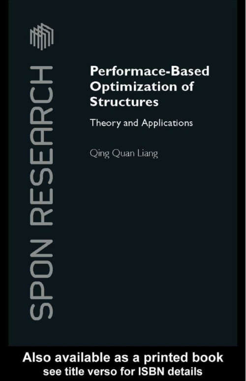 Book cover of Performance-Based Optimization of Structures: Theory and Applications (1) (Spon Research)