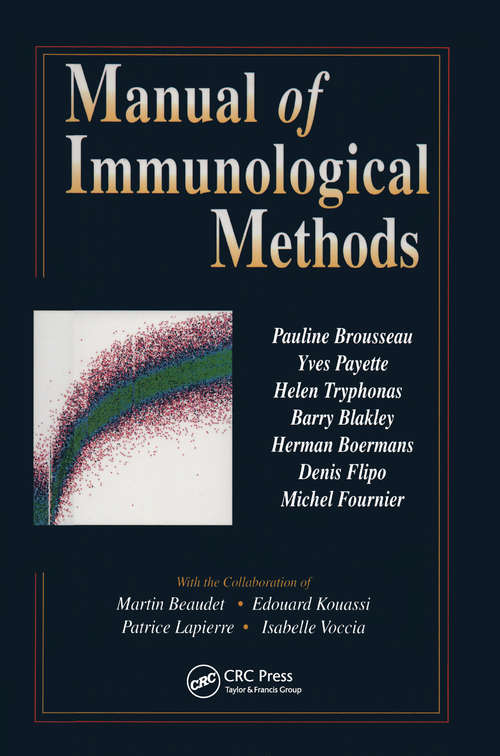 Book cover of Manual of Immunological Methods (Handbooks In Pharmacology And Toxicology Ser.)