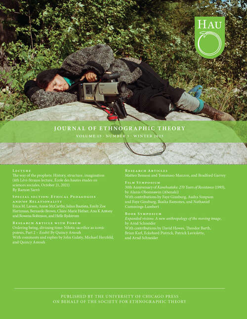 Book cover of HAU: Journal of Ethnographic Theory, volume 13 number 3 (Winter 2023)