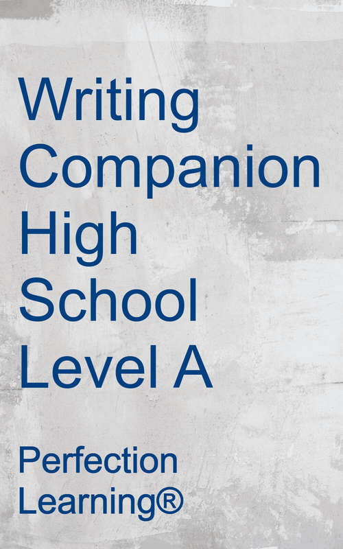 Book cover of Writing Companion High School Level A