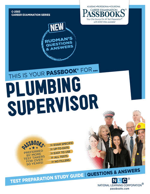 Book cover of Plumbing Supervisor: Passbooks Study Guide (Career Examination Series: C-2583)