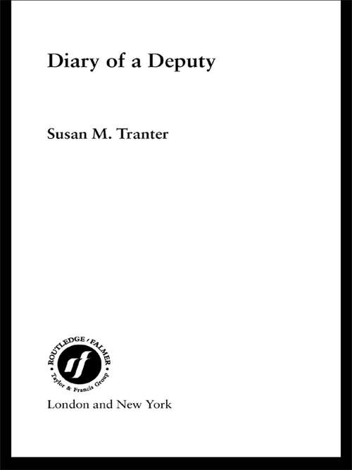 Book cover of Diary of A Deputy