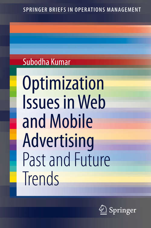 Book cover of Optimization Issues in Web and Mobile Advertising