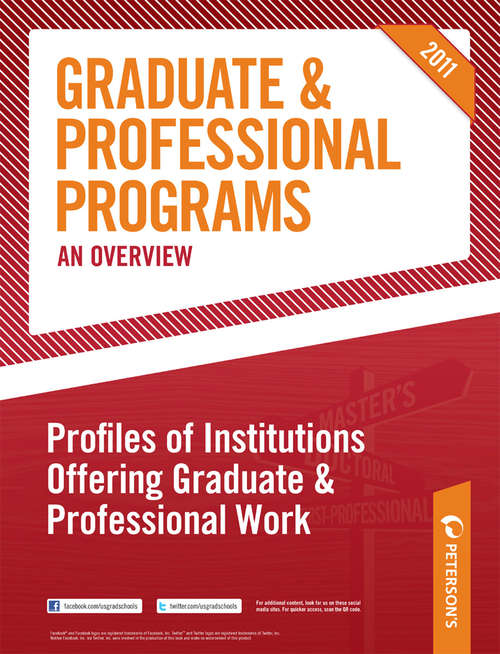 Book cover of Peterson's Graduate & Professional Programs: An Overview--Profiles of Institutions Offering Graduate & Professional Work