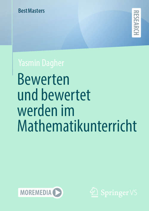 Book cover of Bewerten und bewertet werden im Mathematikunterricht (BestMasters)