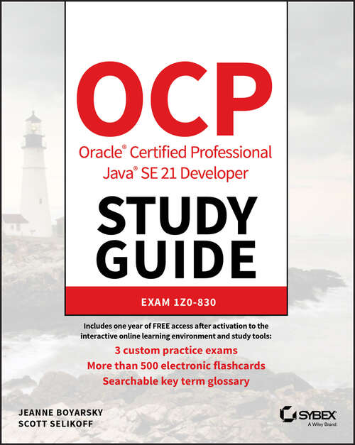 Book cover of OCP Oracle Certified Professional Java SE 21 Developer Study Guide (Sybex Study Guide)