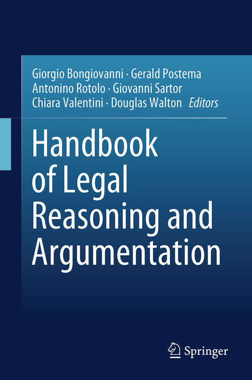 Book cover of Handbook of Legal Reasoning and Argumentation