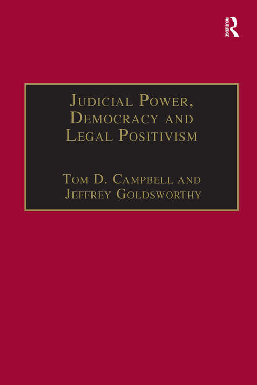 Book cover of Judicial Power, Democracy and Legal Positivism (Applied Legal Philosophy)