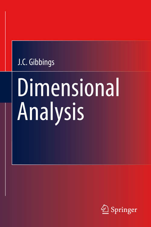 Book cover of Dimensional Analysis