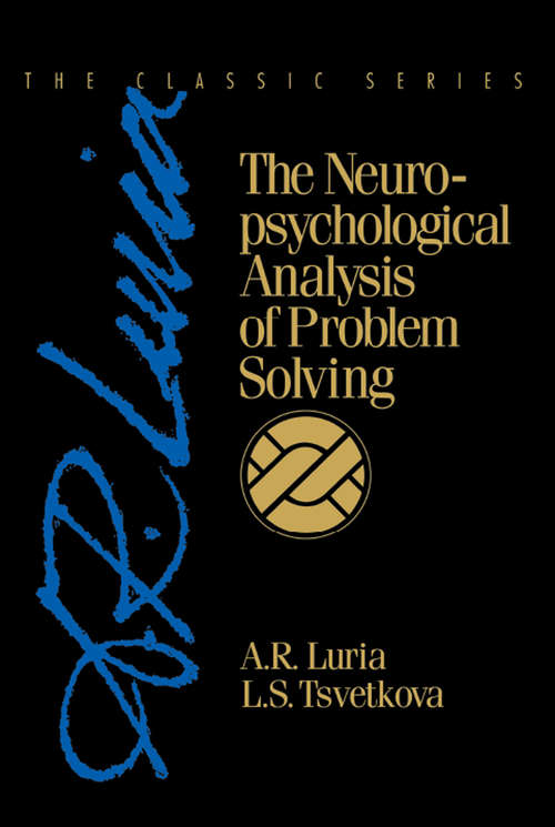 Book cover of The Neuropsychological Analysis of Problem Solving