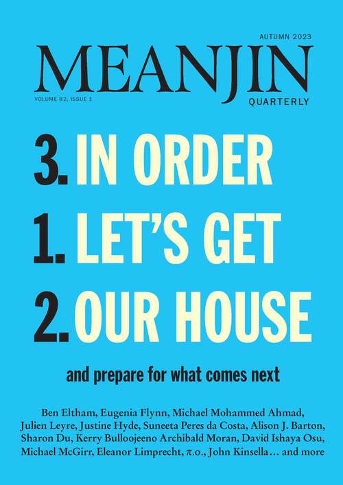 Book cover of Meanjin Vol 82, No 1