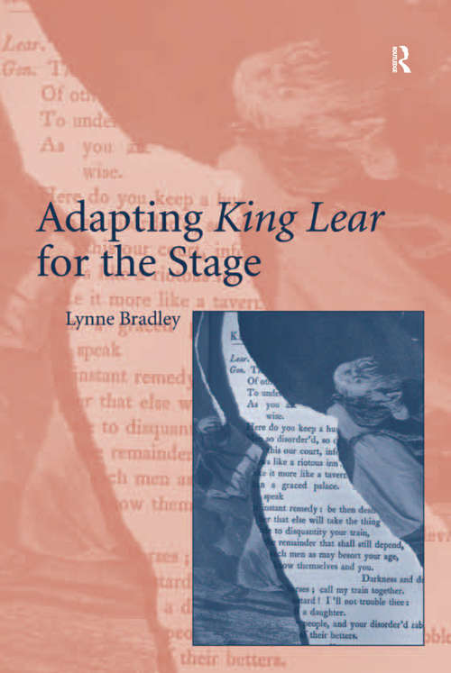 Book cover of Adapting King Lear for the Stage
