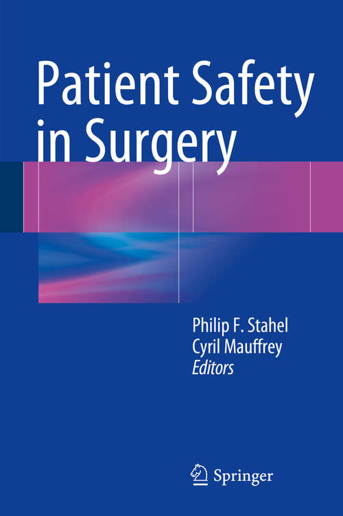 Book cover of Patient Safety in Surgery