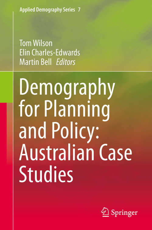 Book cover of Demography for Planning and Policy: Australian Case Studies