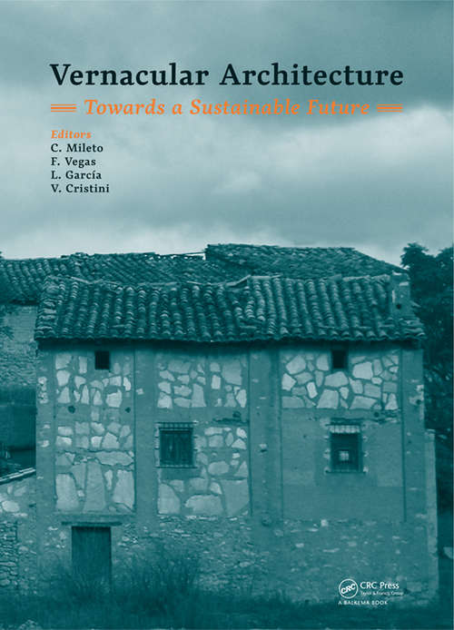 Book cover of Vernacular Architecture: Towards a Sustainable Future (1)