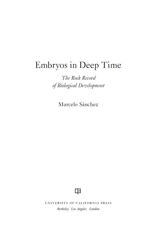 Book cover of Embryos in Deep Time