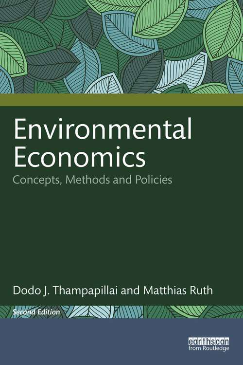 Book cover of Environmental Economics: Concepts, Methods and Policies