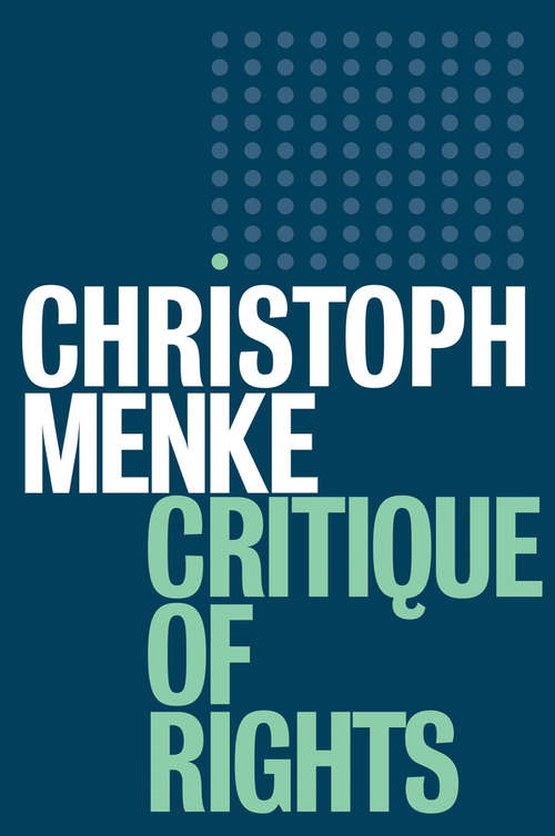 Book cover of Critique of Rights