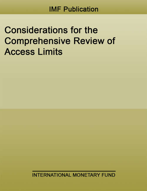 Book cover of Considerations for the Comprehensive Review of Access Limits