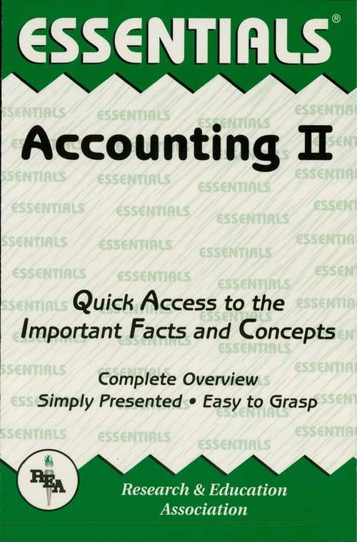 Book cover of Accounting I Essentials