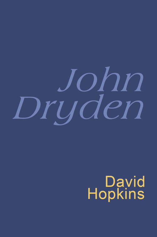 Book cover of John Dryden: Everyman's Poetry (Everyman's Poetry Ser.)