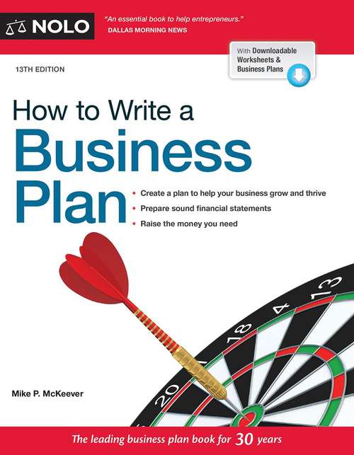 Book cover of How to Write a Business Plan (9th edition)