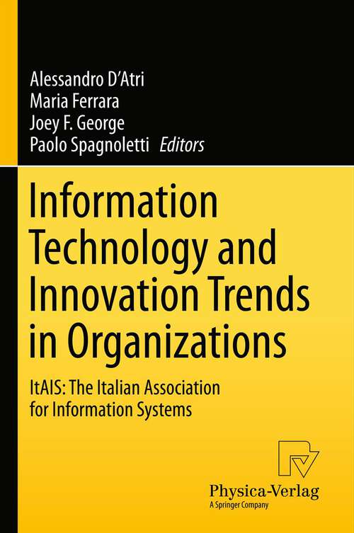 Book cover of Information Technology and Innovation Trends in Organizations
