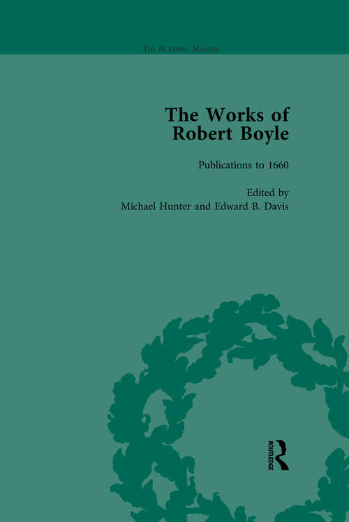 Book cover of The Works of Robert Boyle, Part I Vol 1