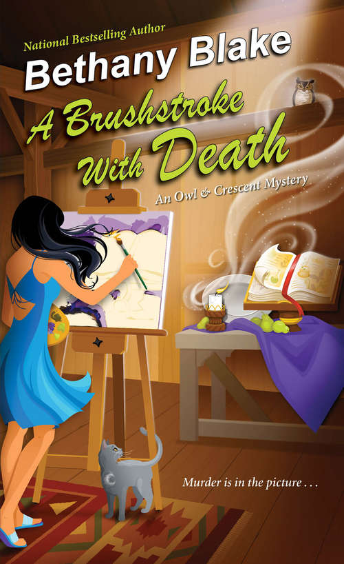 Book cover of A Brushstroke with Death (An Owl & Crescent Mystery #1)