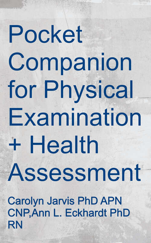 Book cover of Pocket Companion For Physical Examination And Health Assessment (9)
