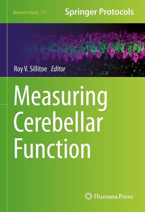 Book cover of Measuring Cerebellar Function (1st ed. 2022) (Neuromethods #177)