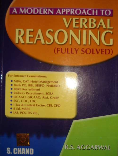 Book cover of A Modern Approach To Verbal Reasoning (Fully Solved): Competitive Exam