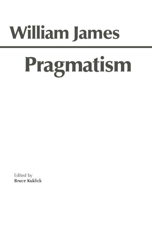 Book cover of Pragmatism