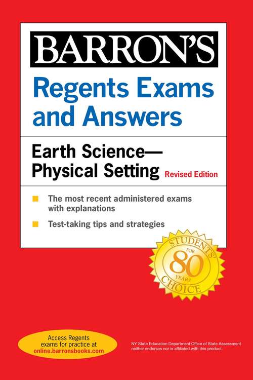 Book cover of Regents Exams and Answers: Earth Science--Physical Setting Revised Edition: Barron's Regents Exams And Answers; Let's Review: Earth Science-the Physical Setting (Barron's Regents NY)