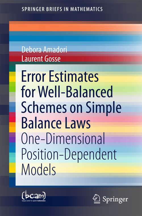 Book cover of Error Estimates for Well-Balanced Schemes on Simple Balance Laws