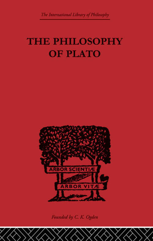 Book cover of The Philosophy of Plato (International Library of Philosophy)