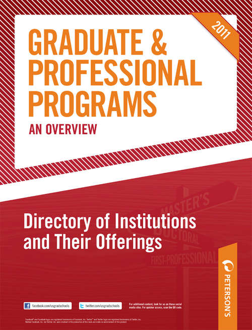 Book cover of Peterson's Graduate & Professional Programs: An Overview--Directory of Institutions and Their Offerings