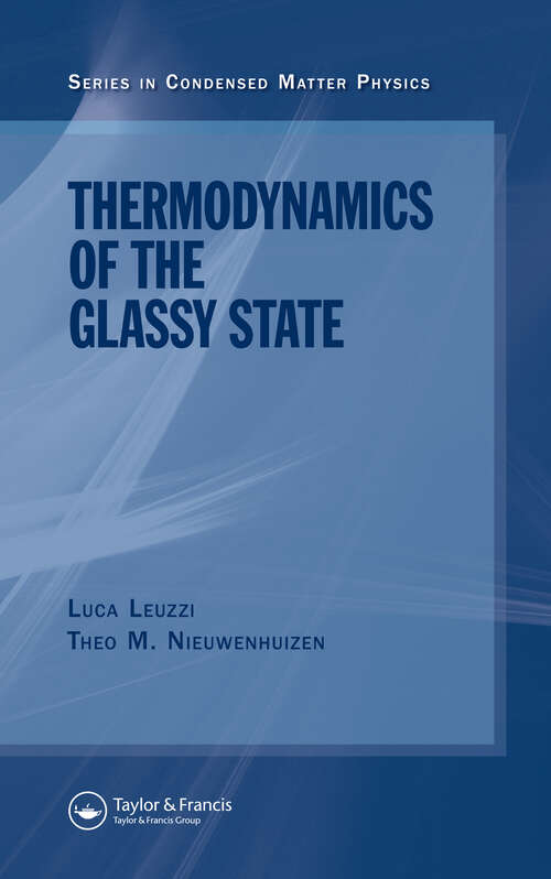 Book cover of Thermodynamics of the Glassy State (1)