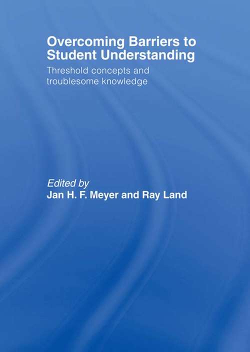 Book cover of Overcoming Barriers to Student Understanding: Threshold Concepts and Troublesome Knowledge