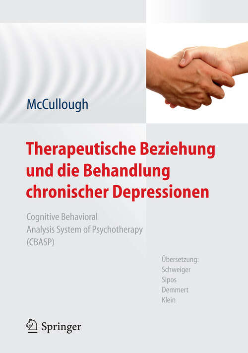 Book cover of Therapeutische Beziehung und die Behandlung chronischer Depressionen